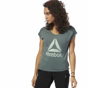 Reebok Workout Ready Supremium 2.0 T Shirt Damen - Grün - DE 206-BSE